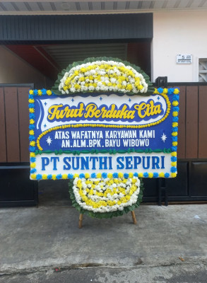 Papan Bunga Duka di Tanggungharjo